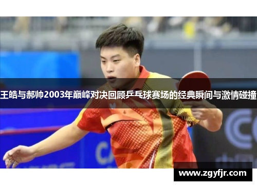 王皓与郝帅2003年巅峰对决回顾乒乓球赛场的经典瞬间与激情碰撞